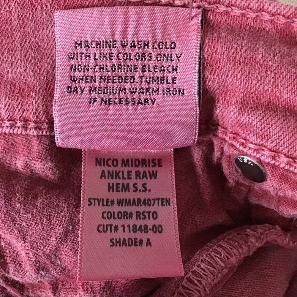 Hudson Jeans Women's Mid Rise Nico Super Skinny Raw Hem in Rose - Picture 9 of 13